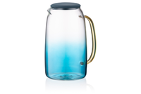 წყლის დოქი ARDESTO AR2616BA PITCHER WITH LID BLUE ATLANTIC, 1600ML, BOROSILICATE GLASS, SILICONE, TRANSPARENT-BLUE