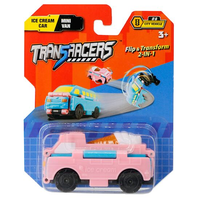 სათამაშო მანქანა TRANSRACERS EU463875-18 ICE CREAM CAR & MINI VAN
