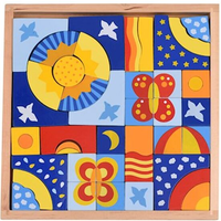 ხის ასაწყობი ფაზლი GOKI WOODEN BLOCKS BUTTERFLIES 58646G